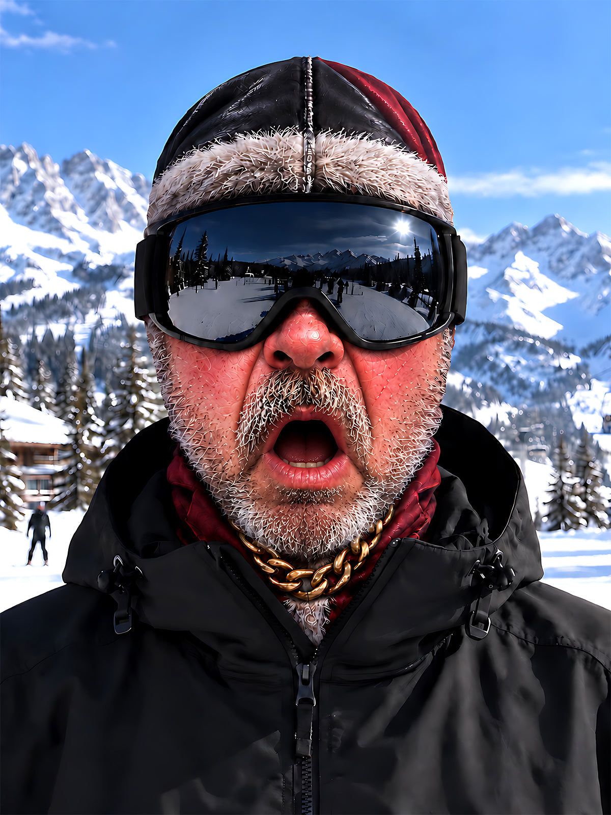 Adaychic Funny face Ski Mask