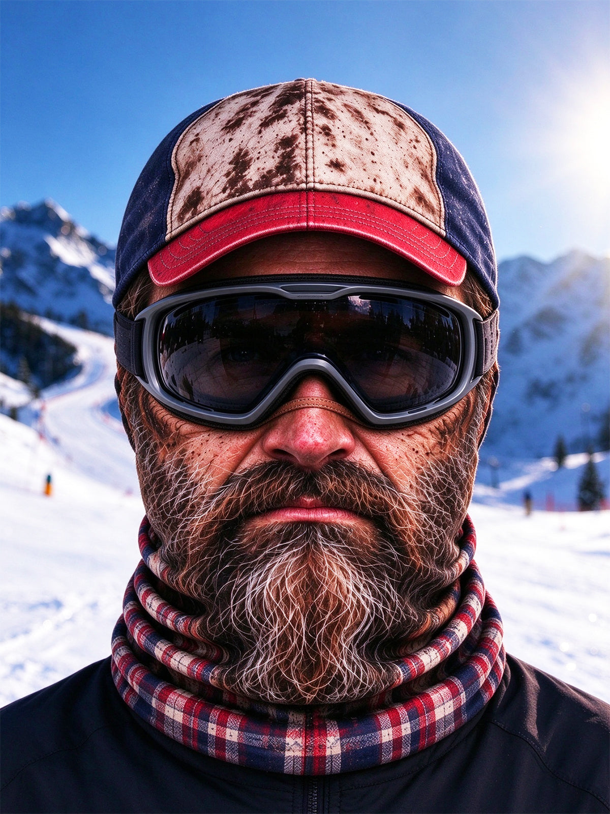 Adaychic Funny Vintage Baseball Cap Face Ski Mask