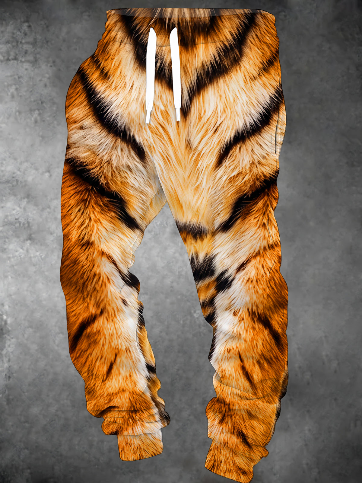 Adaychic Men's Printed Tiger Fur Pattern Pants