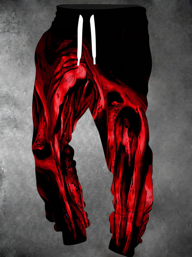 Adaychic Men's Graphic Abstract Flesh Texture Print Pants