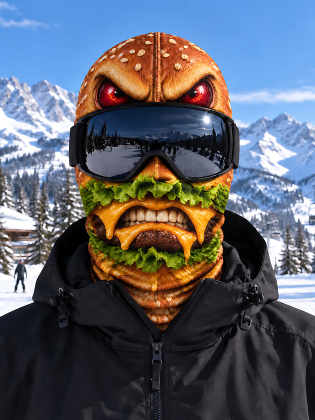 Adaychic Hamburger Ski Mask