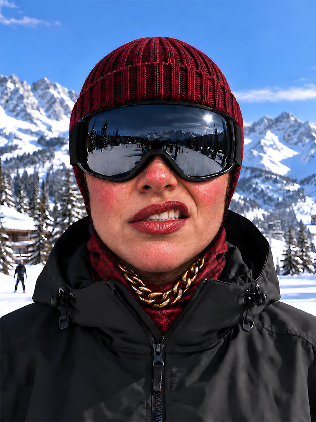 Adaychic funny face Ski Mask