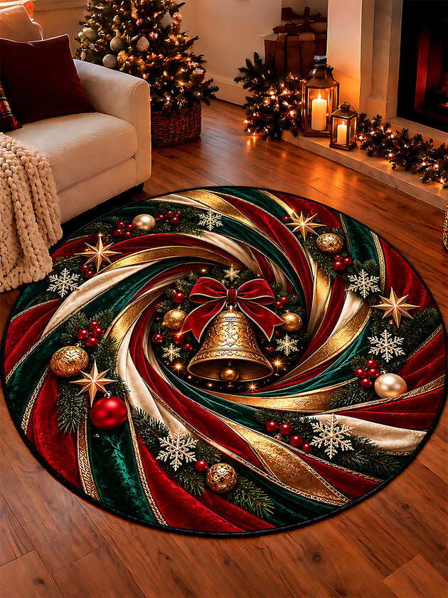 Adaychic Christmas bells Round Area Rug