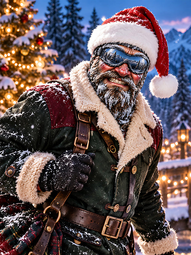 Adaychic Funny Christmas Santa Claus Ski Mask