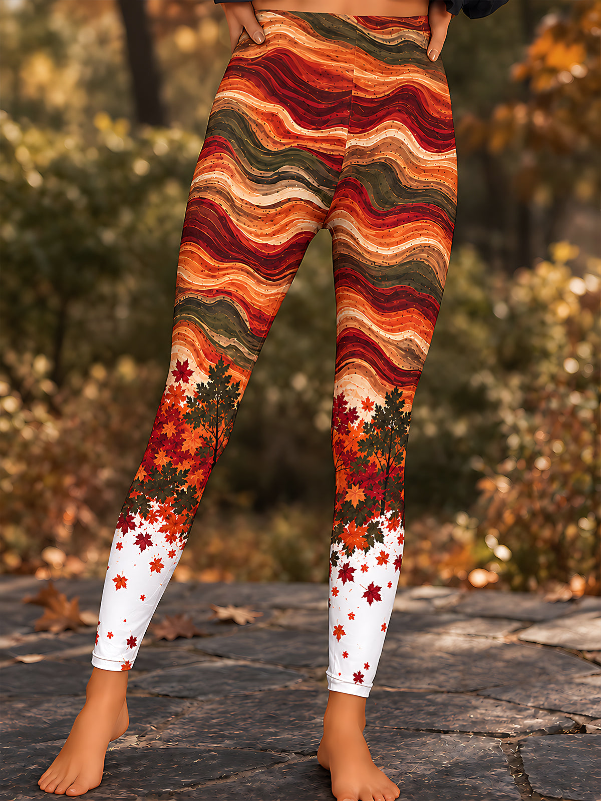 Adaychic Autumn Maple Leaf Women's Leggings
