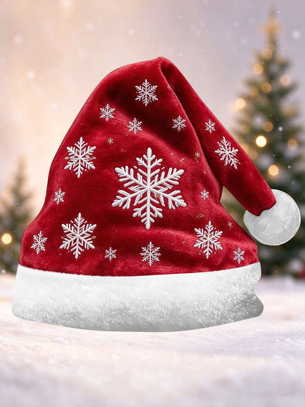 Adaychic Men's Christmas Snowflakes Print Hat
