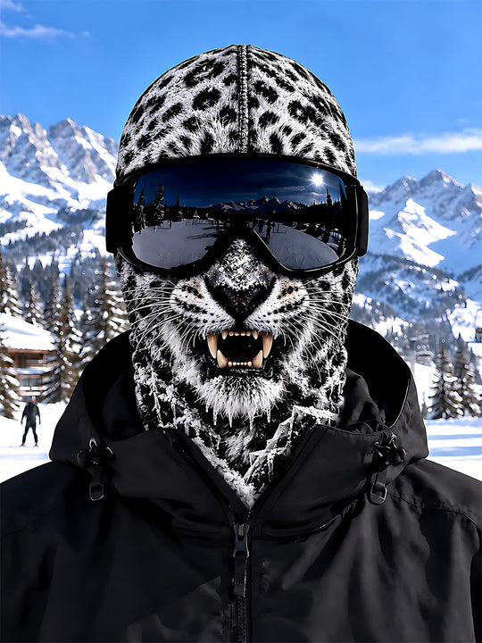 Adaychic Snow Leopard Ski Mask