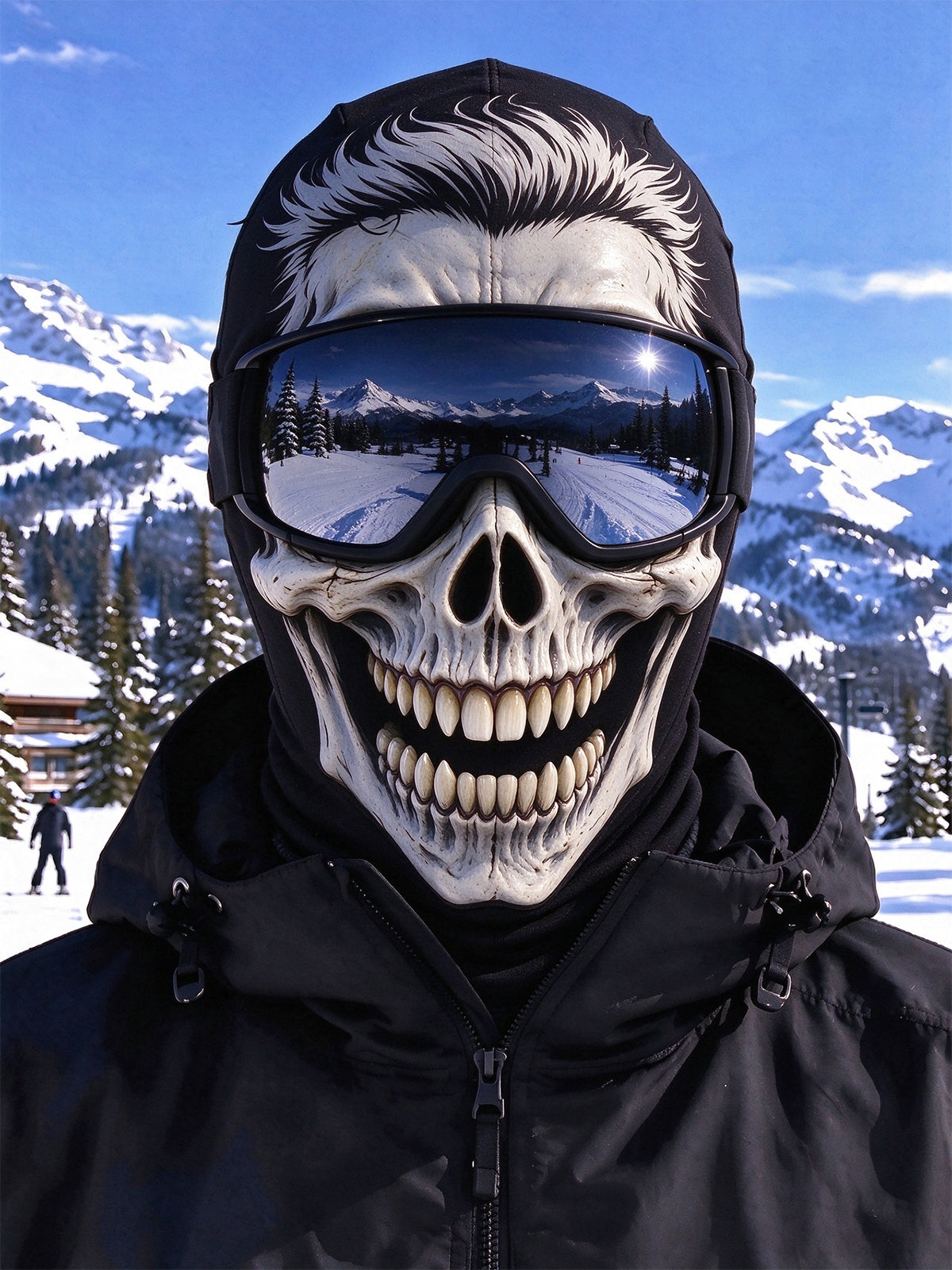 Adaychic Funny Skull Ski Mask