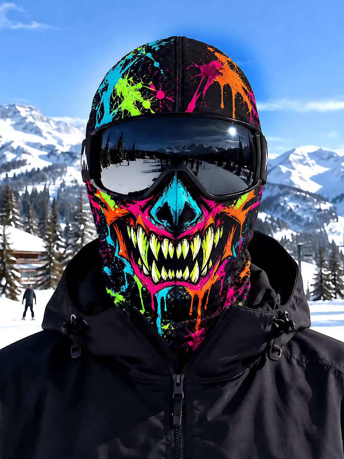 Adaychic Tie dye skull Ski Mask