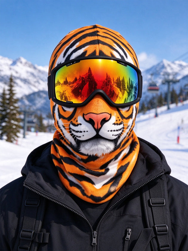 Adaychic Realistic Tiger Face Ski Mask