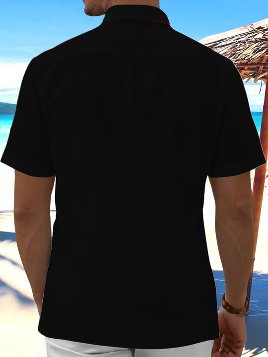 men's short sleeve shirt side view