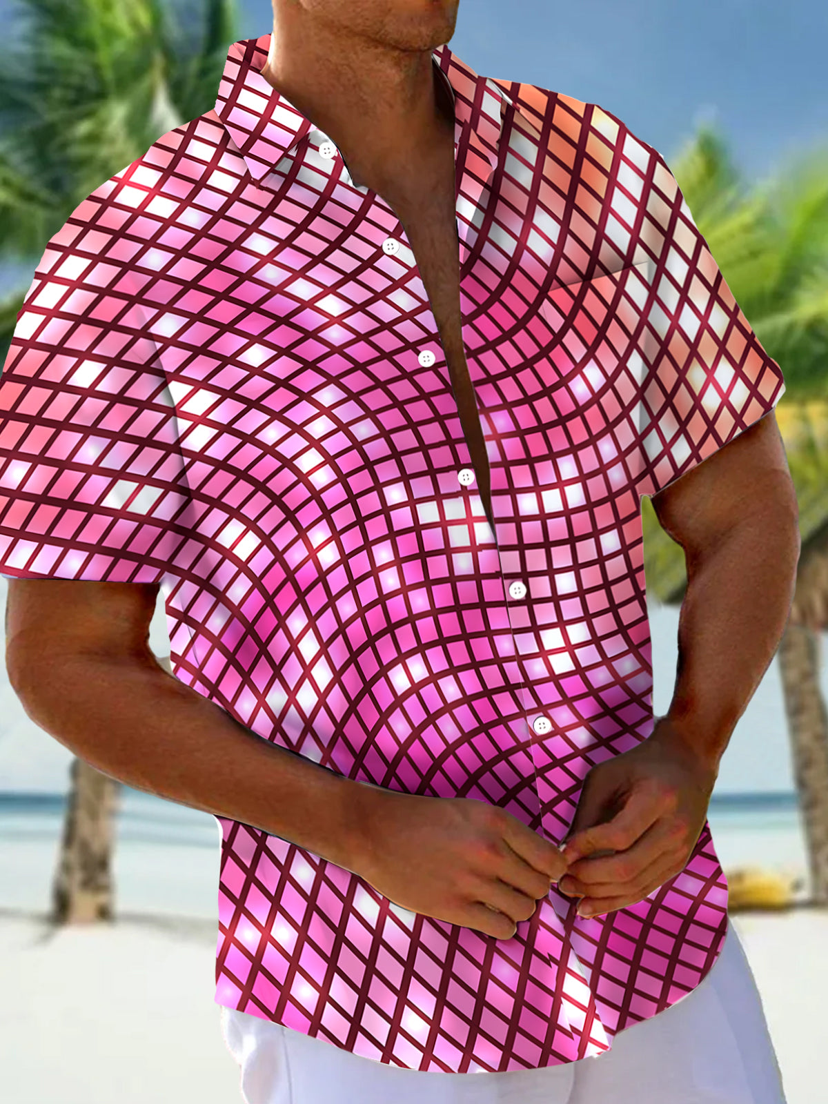 men's tie dye shirt front view