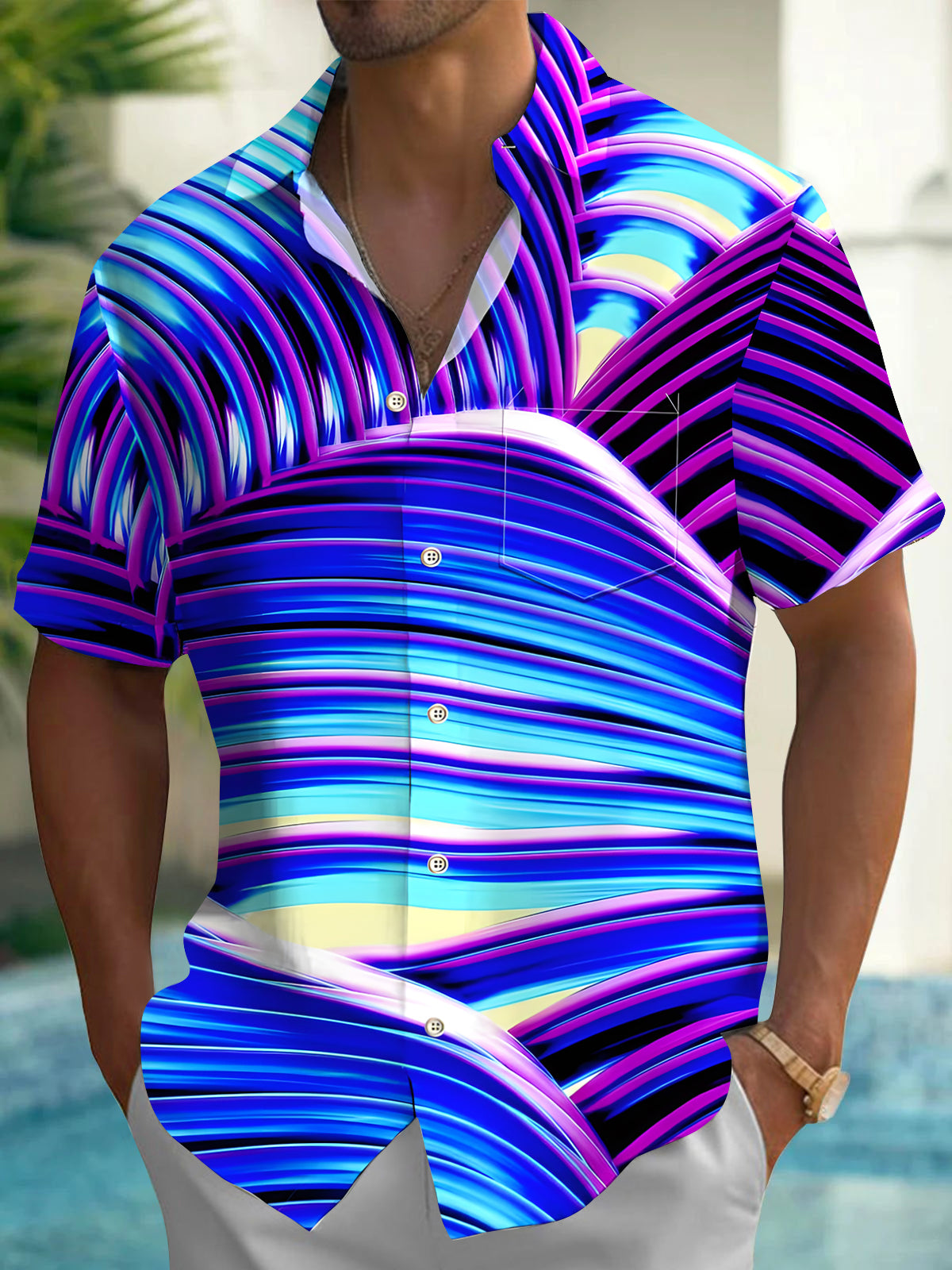 men's tie dye shirt front view