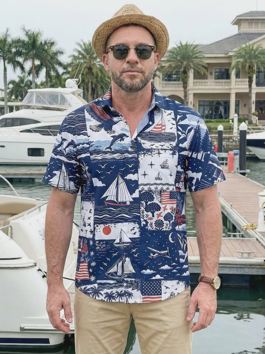 Hawaiian Men's Pocket Short Sleeve Shirts