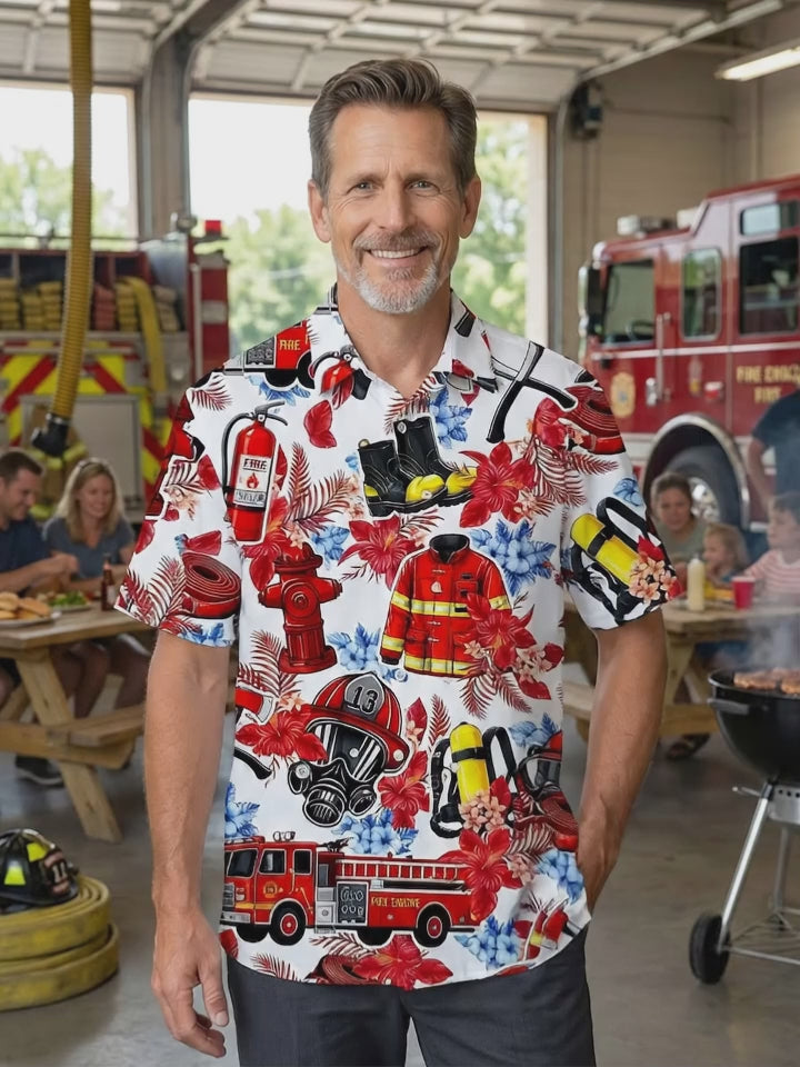 Firefighter Men's Pocket Short Sleeve Shirts