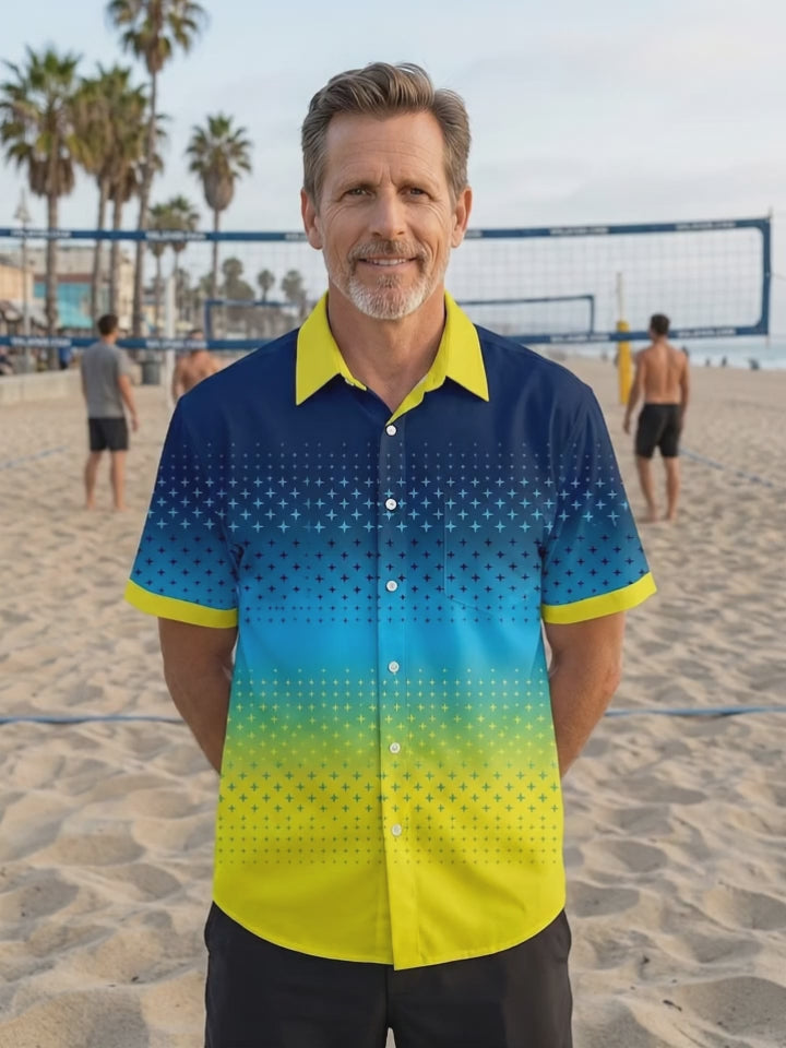 Geometry Men's Pocket Short Sleeve Shirts