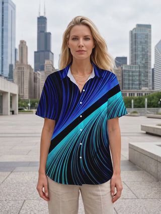 Abstract Women's Short Sleeve Shirts