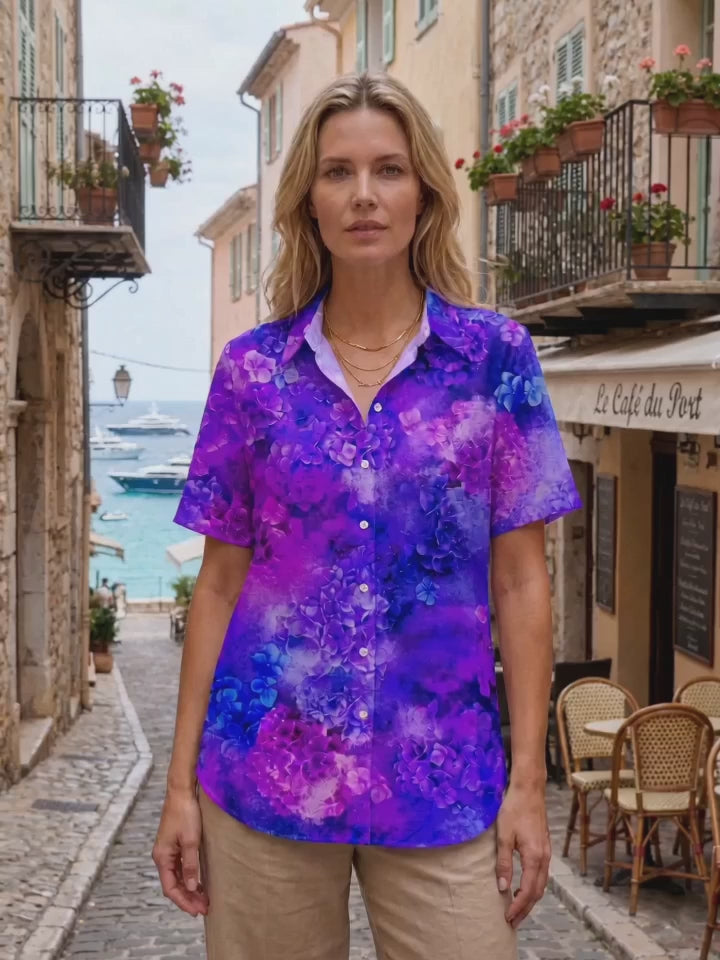 Floral Women's Short Sleeve Shirts