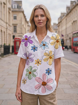 Floral Women's Short Sleeve Shirts