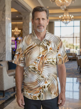 Abstract Men's Pocket Short Sleeve Shirts