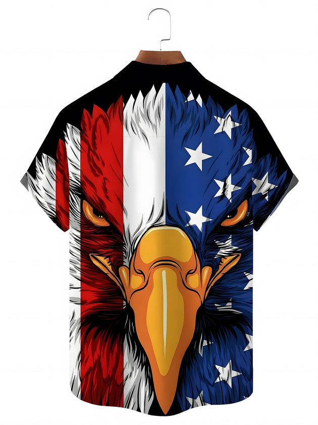 men's patriotic shirt back view