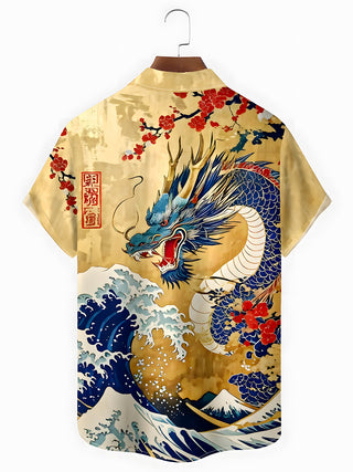 men's aloha shirt back view