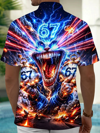 men's aloha shirt back view