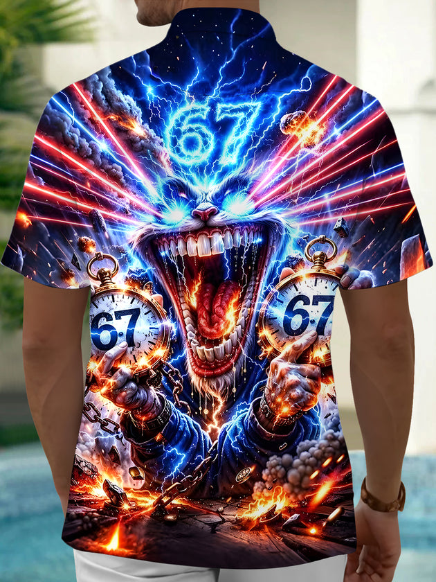 men's aloha shirt back view