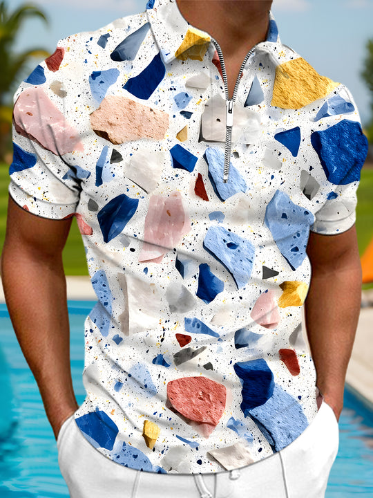 men's Hawaiian shirt front view tropical beach vacation