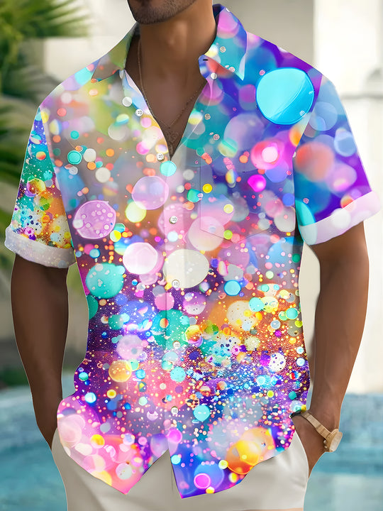 men's tie dye shirt front view