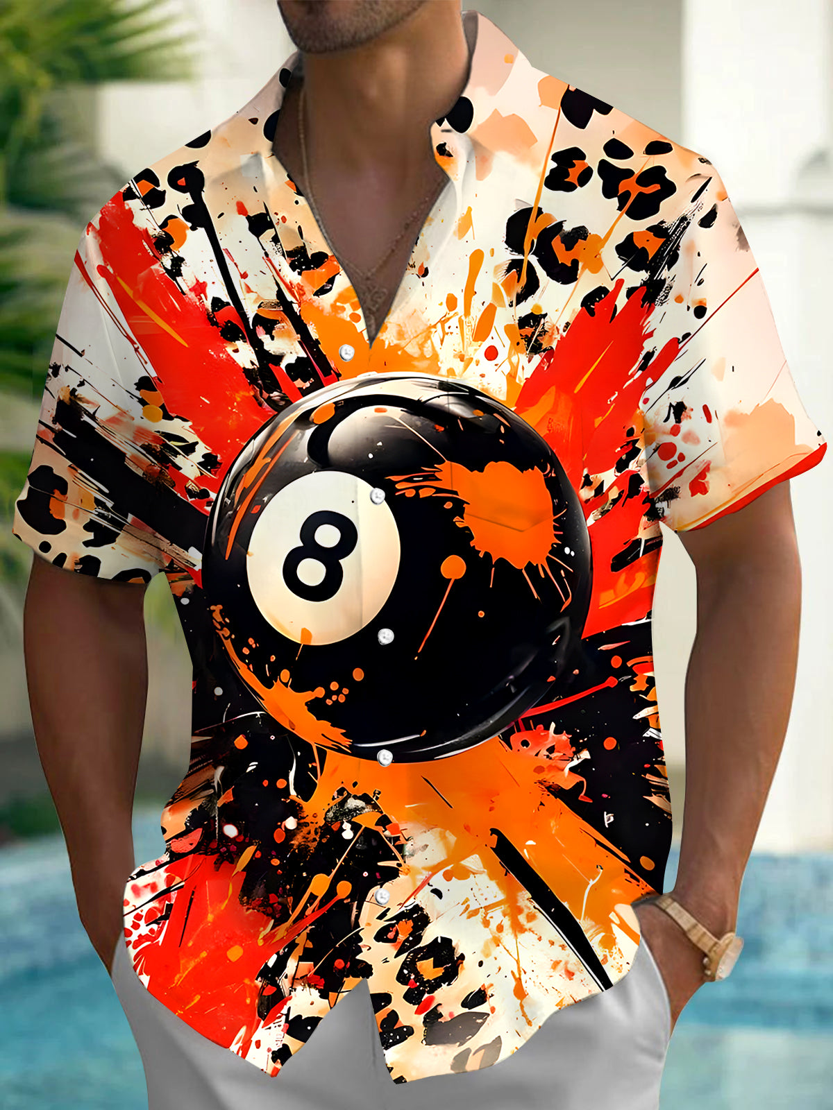 men's tie dye shirt front view