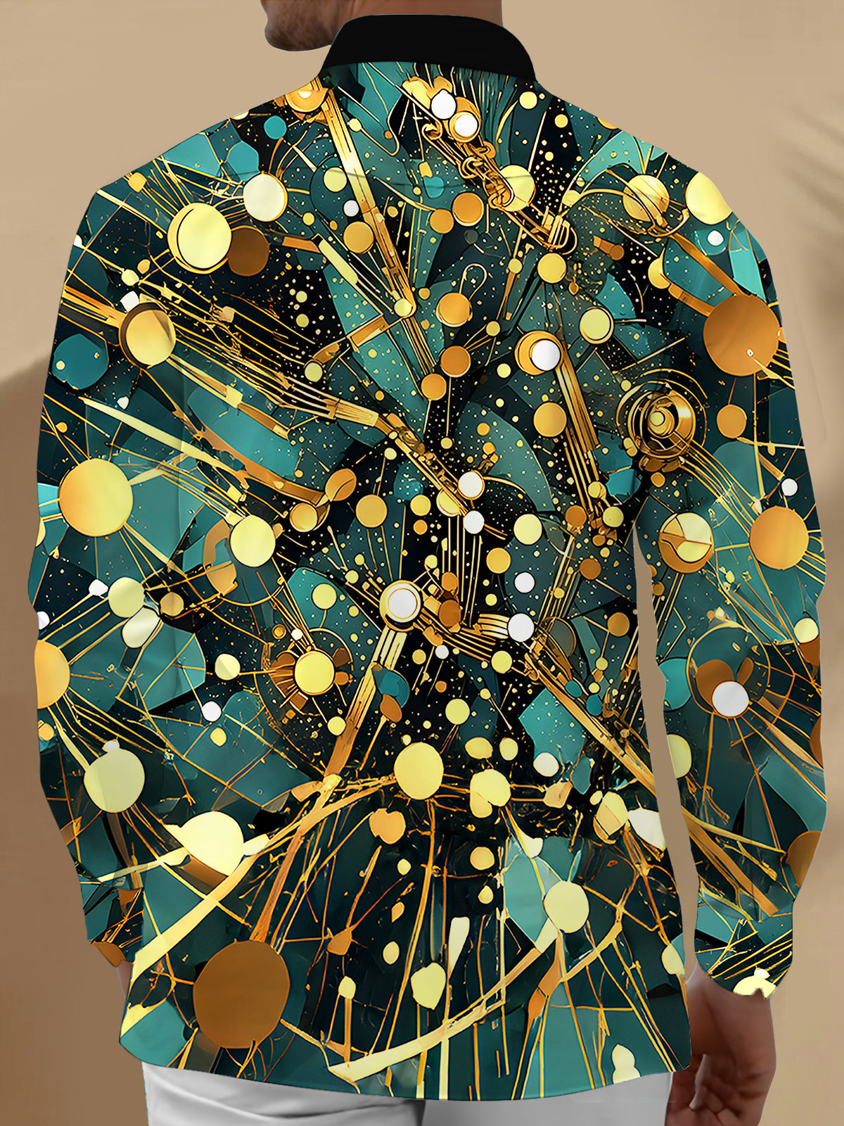 Geometry Men's Pocket Long Sleeve Shirts