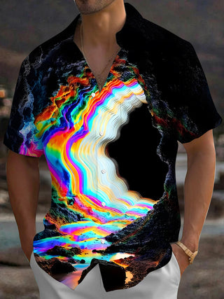 men's tie dye shirt front view