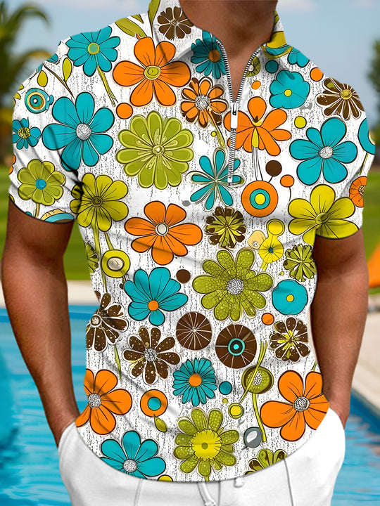 men's Hawaiian shirt front view tropical beach vacation