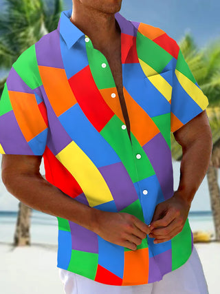 men's tie dye shirt front view