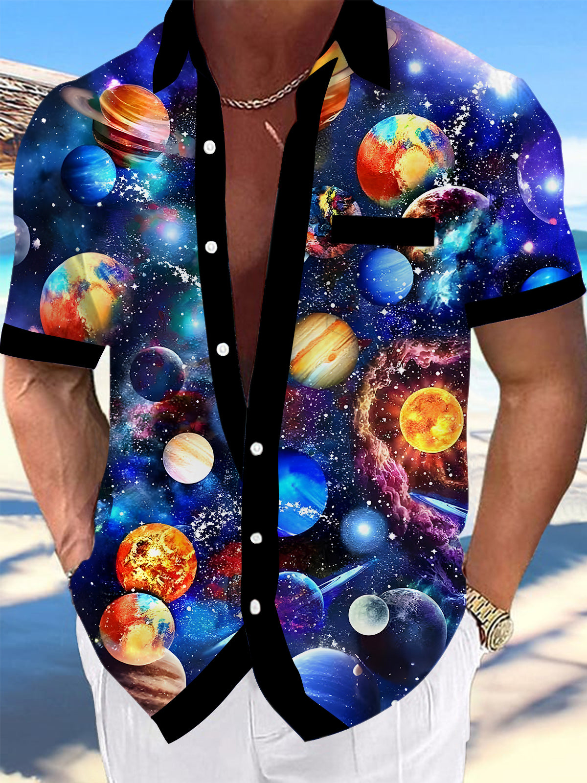 Universe Men's Pocket Short Sleeve Shirts