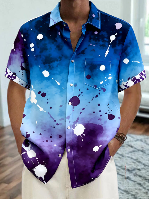 men's tie dye shirt front view