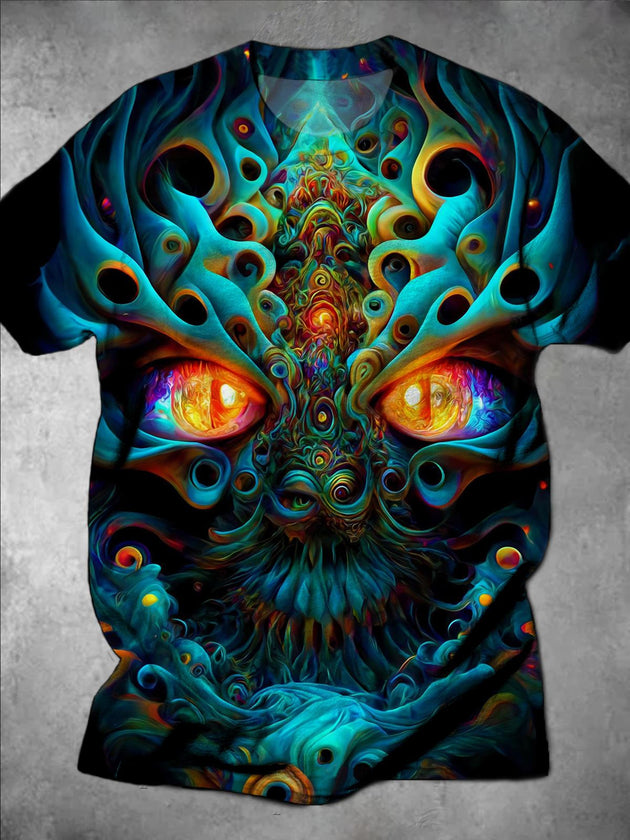 men's dragon print shirt front view