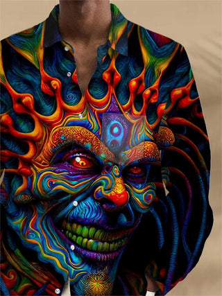 men's skeleton pattern shirt back view