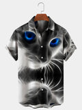 Cat Men's Shirts With Pocket