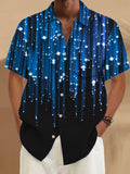 Art Hawaiian Casual Retro Short Sleeve Men's Shirts With Pocket