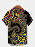 Abstract Men's Shirts With Pocket