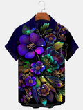 Flower Men's Shirts With Pocket