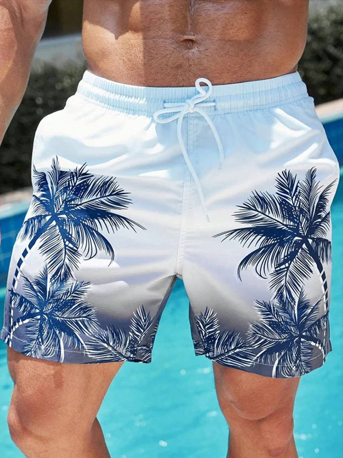 Art Hawaiian Casual Retro Men's Shorts With Pocket