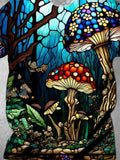 Mushroom Round Neck Short Sleeve Men's T-shirt