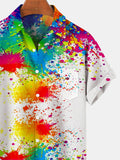 Abstract Print Casual Short Sleeve Men's Shirts With Pocket