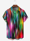 Color Gradient Men's Shirts With Pocket