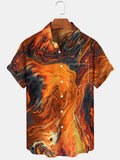 Abstract Men's Shirts With Pocket