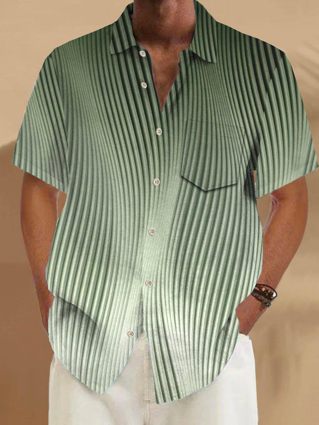 Men casual retro Hawaiian short sleeve shirt front view for tropical beach vacation