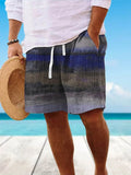 Art Hawaiian Casual Retro Men's Shorts With Pocket